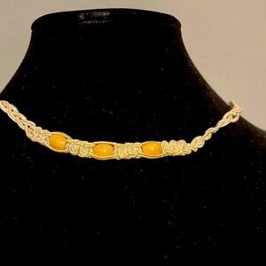 Handmade macrame choker. Adjustable